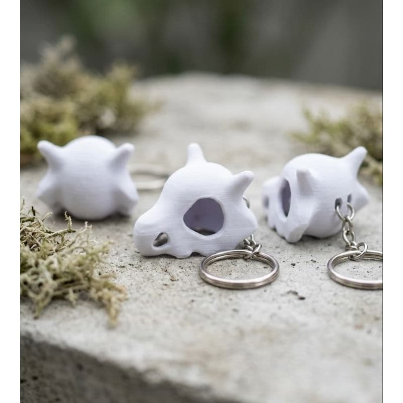 Chaveiro Geek Cubone Pokémon - Minimalista 3D