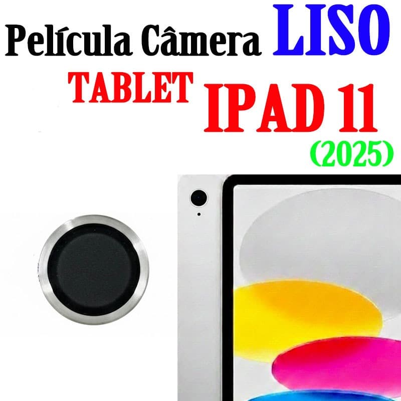 Película De Câmera Para APPLE IPAD 11(2025)Protetor De Lente Com Anel De Metal Vidro Temperado