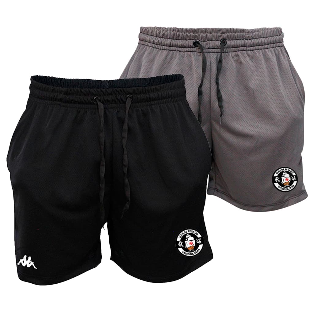 Short Dryfit Premium Vasco Treinos e Academia Futebol Fitness Bermuda Respirável