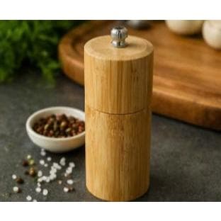 Moedor de pimenta e Sal  Cozinha c/ Tampa Giratória de Bambu Hauskraft