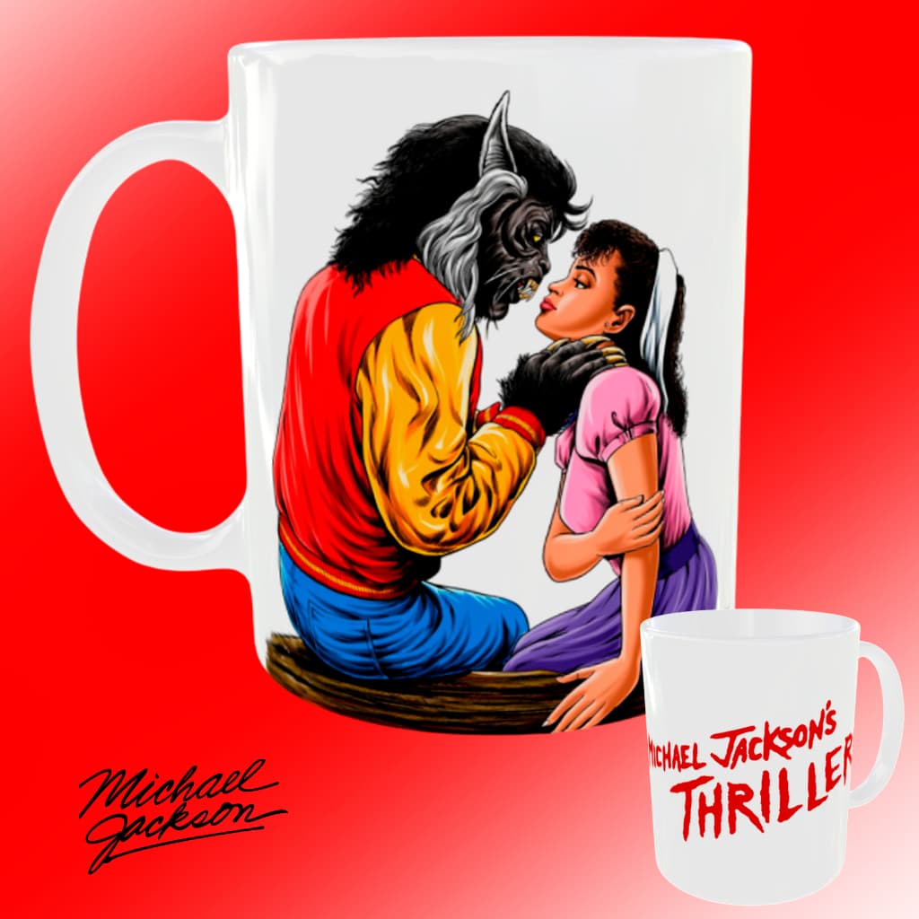 Caneca Michael Jackson Thriller / Estampa Clássica Lobisomem + Namorada / Caneca Personalizada Rei do Pop