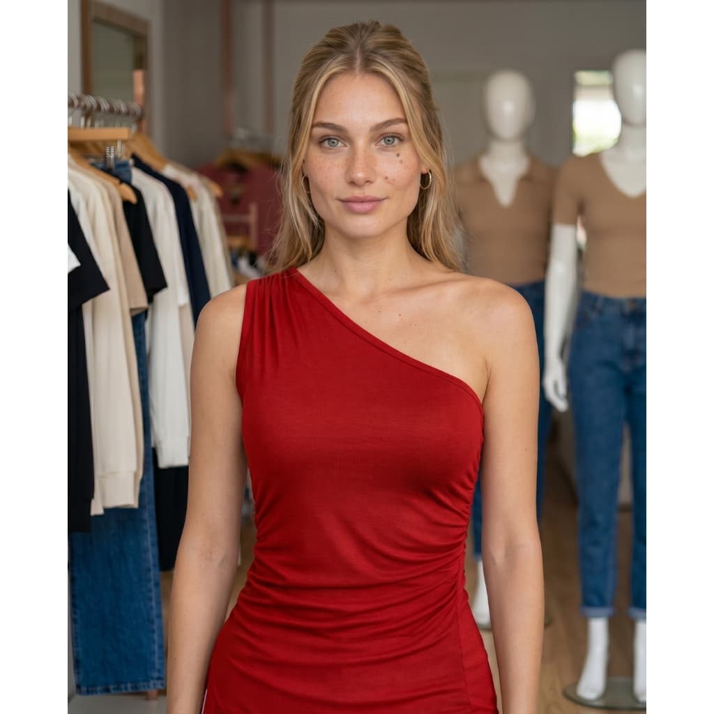 Blusa Mula Manca feminina casual elegante um ombro só look moderno fresquinho cavado