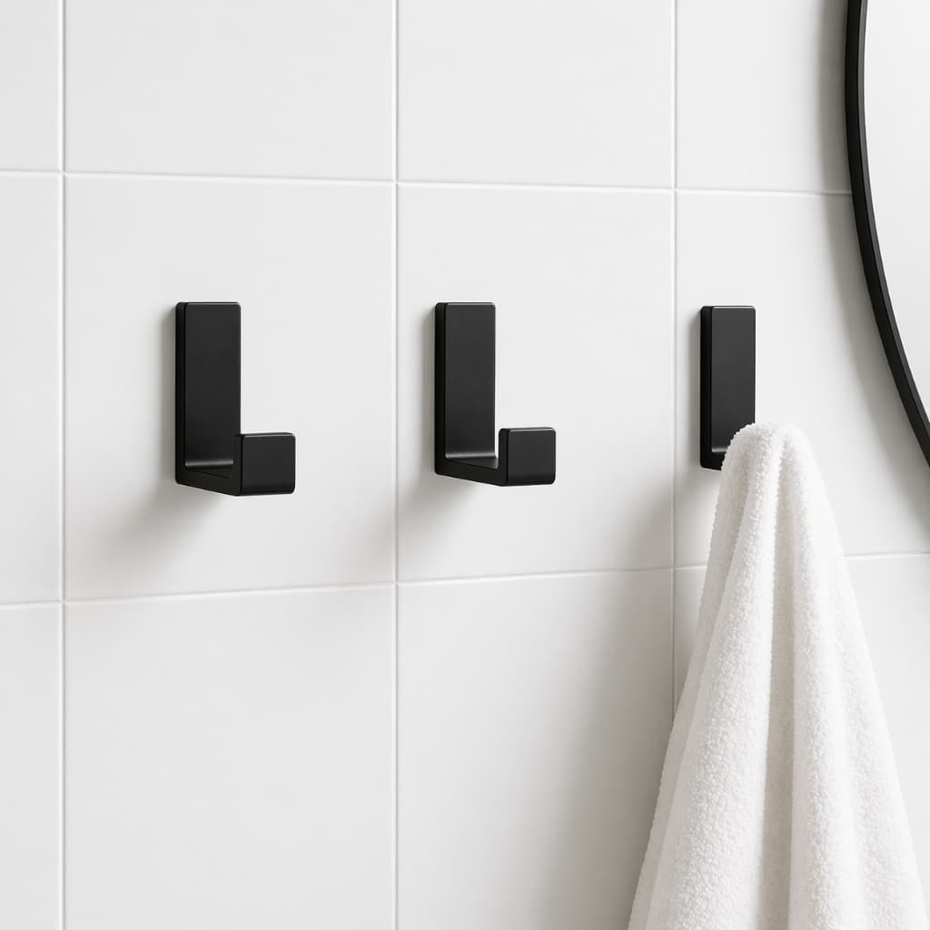 Kit Ganchos Parede | Porta Toalhas Varias Cores | Com Fita 3M | Sem Furo Cozinha Banheiro Cabideiro