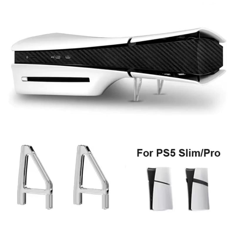 Suporte PS5 Slim/Pro Horizontal Kit 2 Pezinhos Base Estável