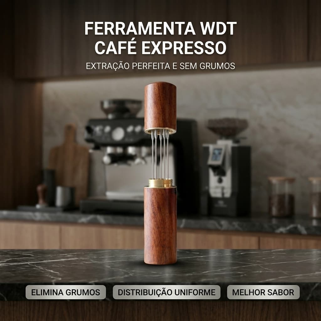 Distribuidor Nivelador De Café WDT Agulhas Aço Inox Premium Acessório Barista Profissional Cafeteria
