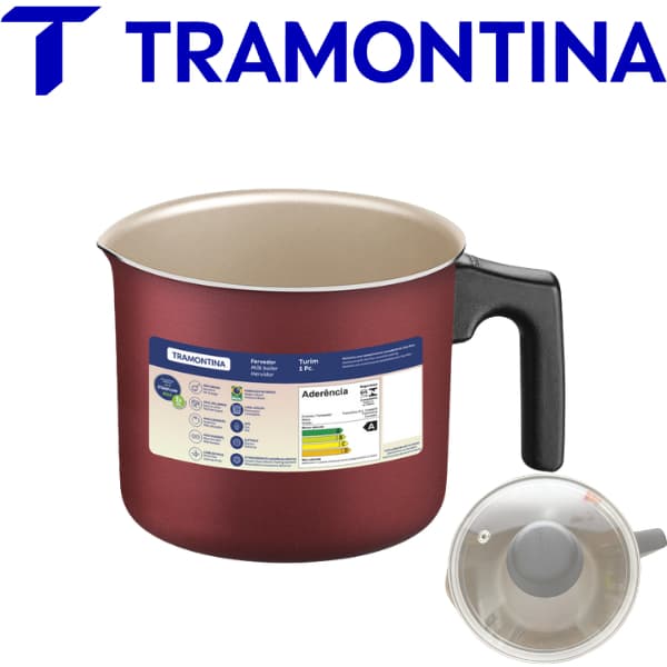 Fervedor Alumínio Tramontina 1,7L Antiaderente com Tampa