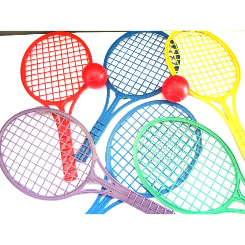 10 Pares de Raquetes Grandes Plásticas com Bolinha