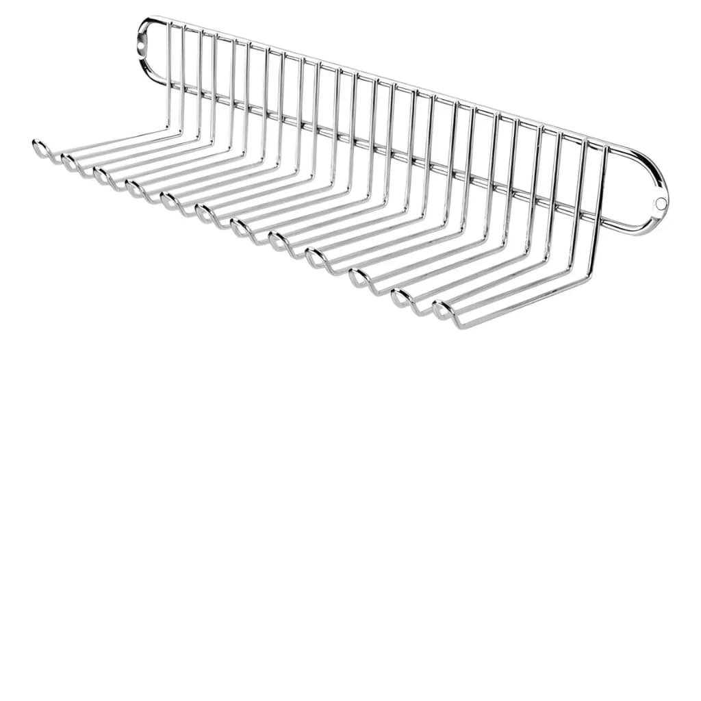 Suporte porta espetos de parede aço cromado 22 espetos