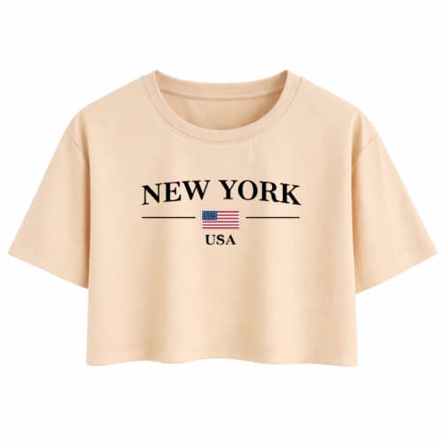 Cropped Feminino New York Algodão - Cropped Camiseta