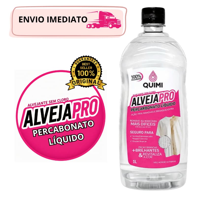 Percabonato de Sódio Alveja Pro Líquido 1 Litro Alvejante Sem Cloro