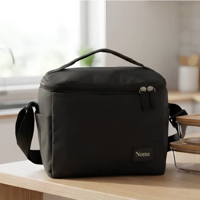 Bolsa Térmica Personalizada Nome Lancheira Trabalho Marmiteira