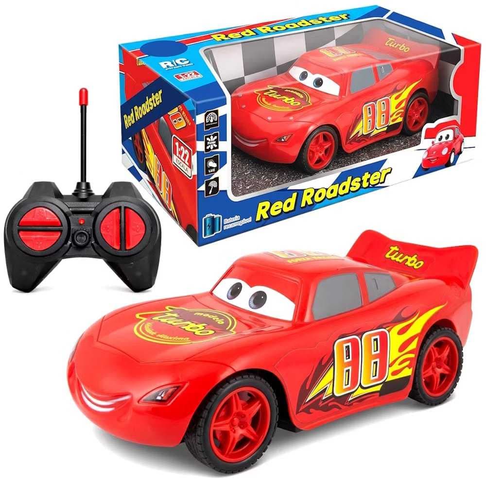 Carrinho Relâmpago McQueen com Controle Remoto e Recarregável USB Carros Filme