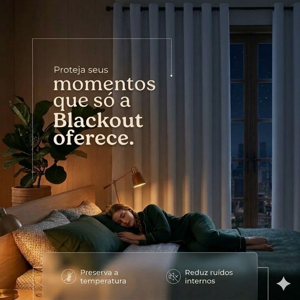 Cortina Blackout 2M Para Varão - Proteção Total Contra Luz - Elegante e Pratica