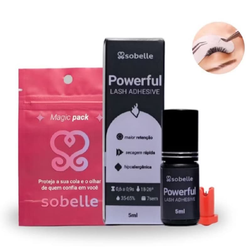 Cola Sobelle Powerful 3ml para extensão de cílios