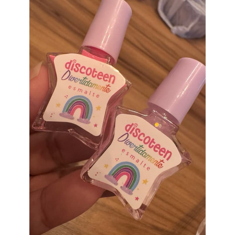 duplo esmalte teen infantil crianca a partir de 3 anos esmalte + glitter