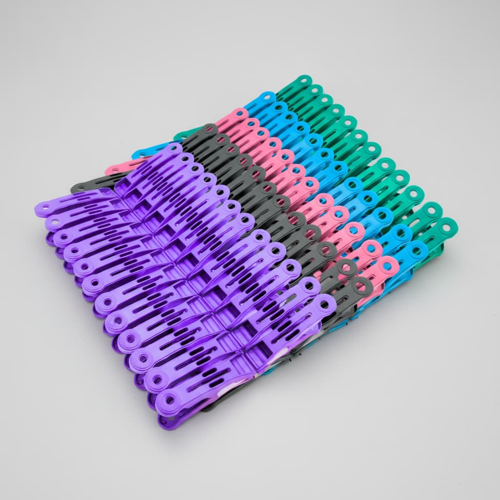 Kit 60 Pregadores de Roupas Coloridos Prendedores de Plástico Grampos para Varal