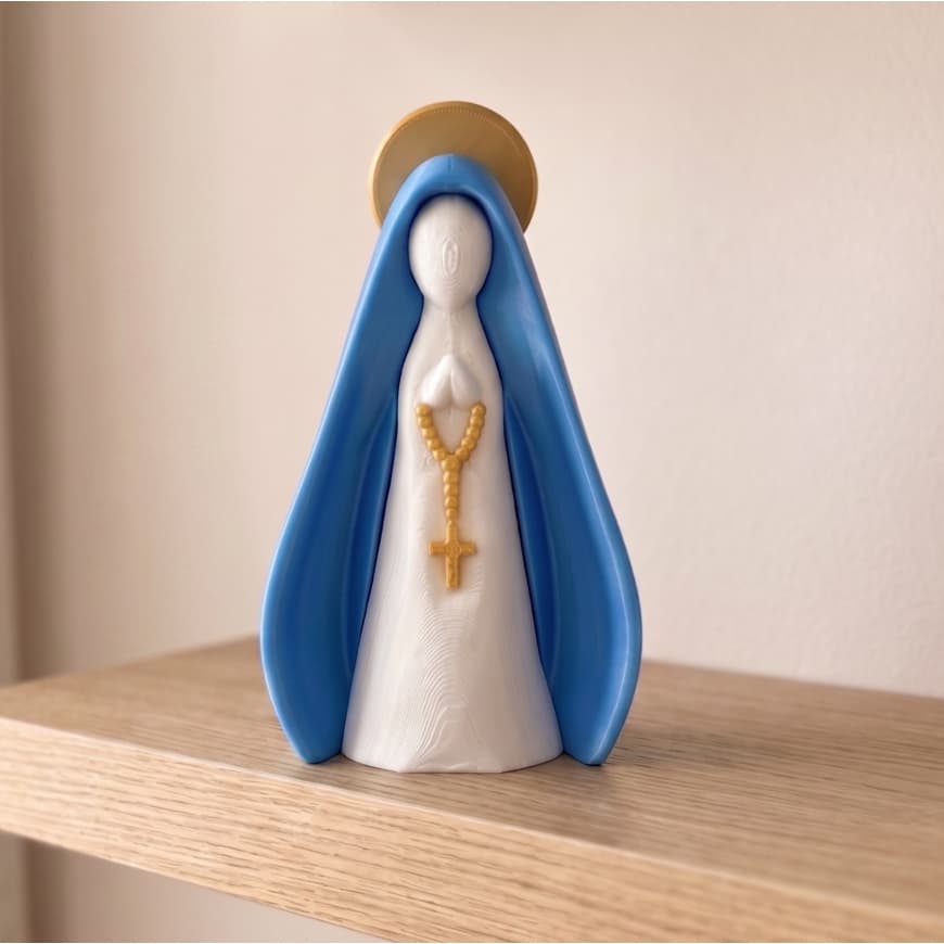 Estatueta Nossa Senhora Casa e Decoração Religiosa Enfeite 3D