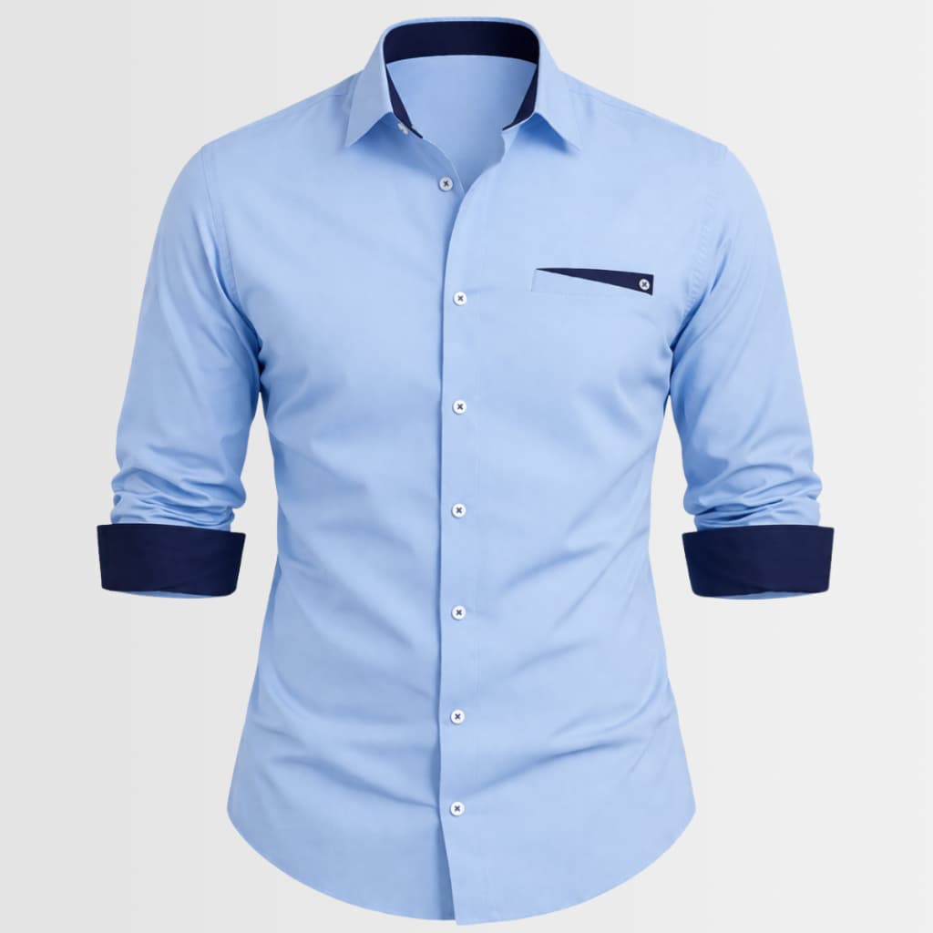 Camisa Masculina Slim Fit Manga Longa Para Escritório Camisa Que Não Amassa