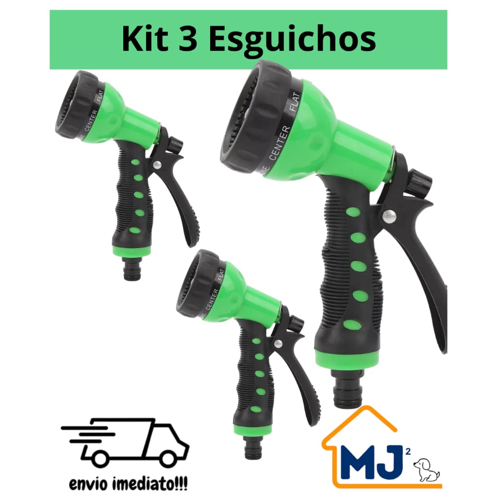 Kit Esguichos Mangueira De Jardim De Múltiplos Tipos De Jato Com 7 Funções