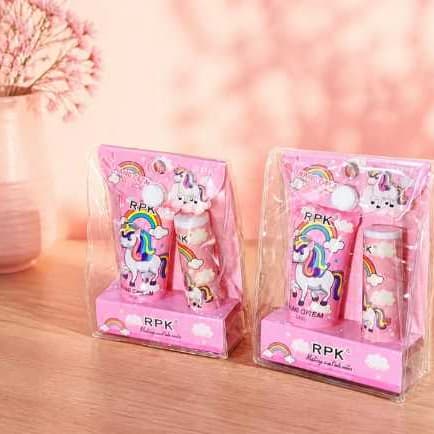 Lip Combo Infantil Unicórnio – Gloss Hidratante com Charm