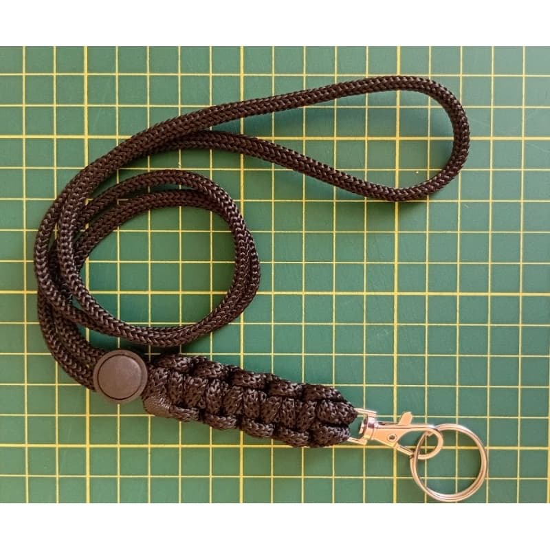 Chaveiro Cordão Trançado Longo 42cm - Resistente para Moto e Pescoço