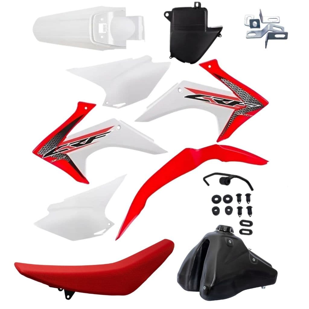 Kit Plástico Roupa Crf 230 C/ Tanque 7 Litros Adaptável Bros / XRE / Tornado / XTZ 125