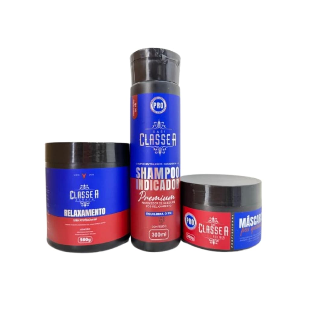 Kit Relaxamento 500g Shampoo Indicador E Mascara Classe A