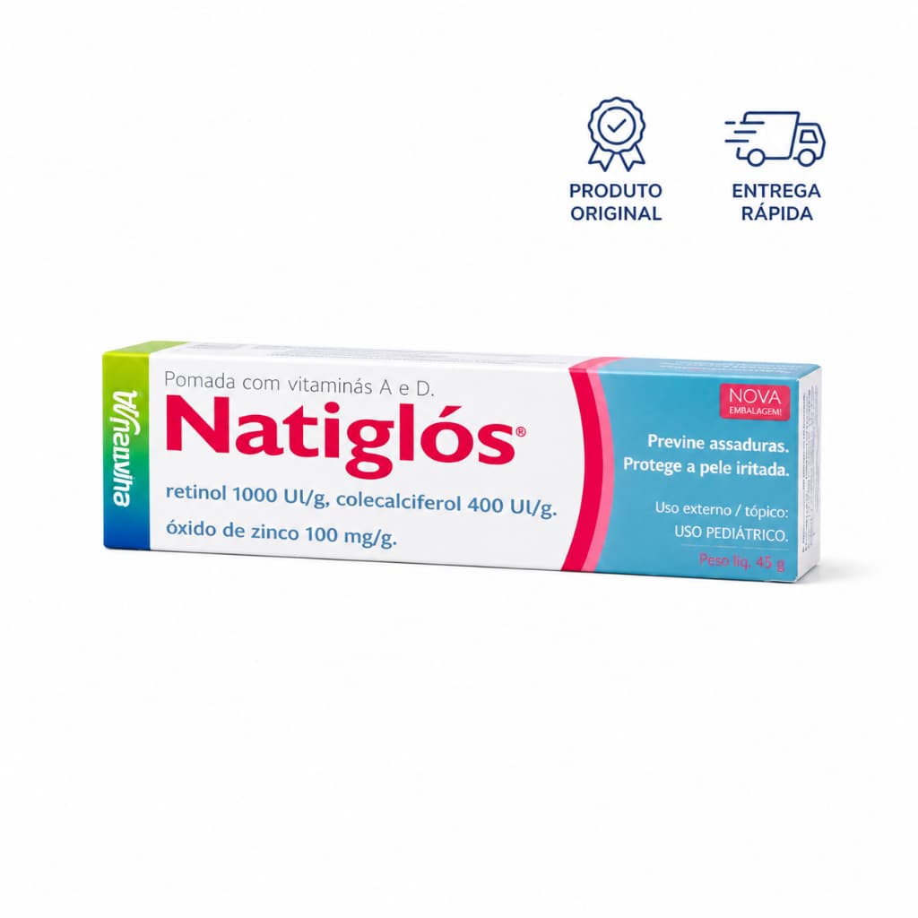 NATIGLÓS POMADA PARA ASSADURAS COM VITAMINAS A + D – 45g (HIPOGLÓS)