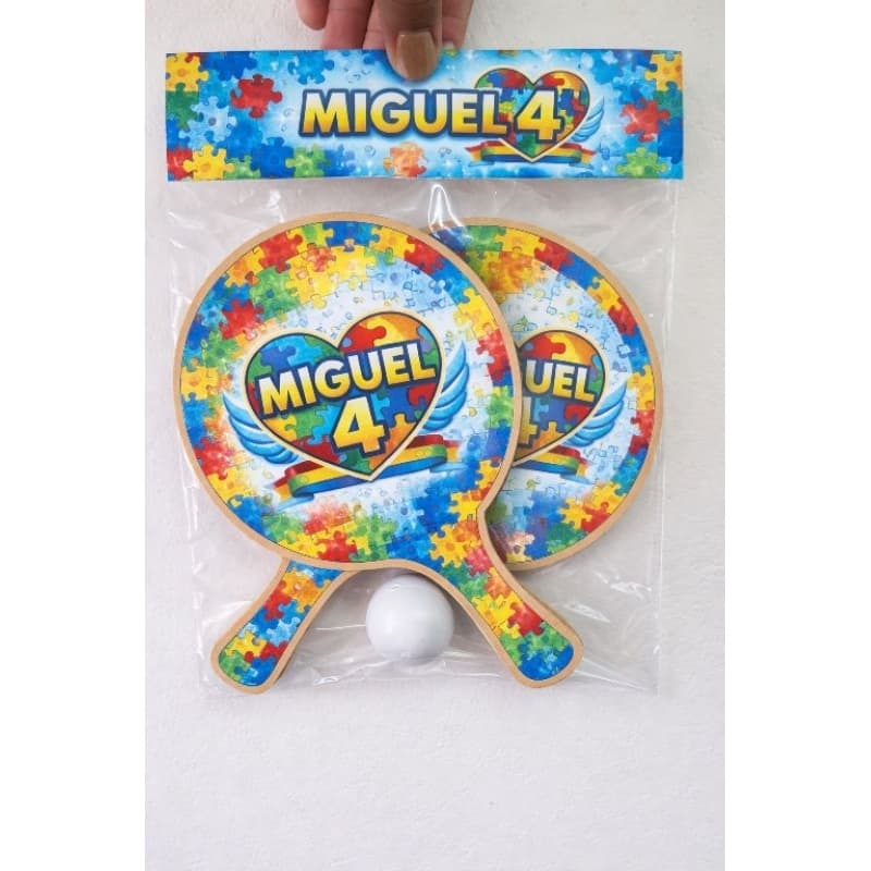 KIT 10 PARES DE RAQUETE PING PONG INFANTIL LEMBRANCINHA PRE ENCOMENDA