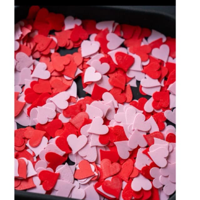200 Mini Corações de m 1,6 cm – Decoração FNamorados Mães Cesta de Café Festa, Scrapbook, Lembrancinhas Românticas
