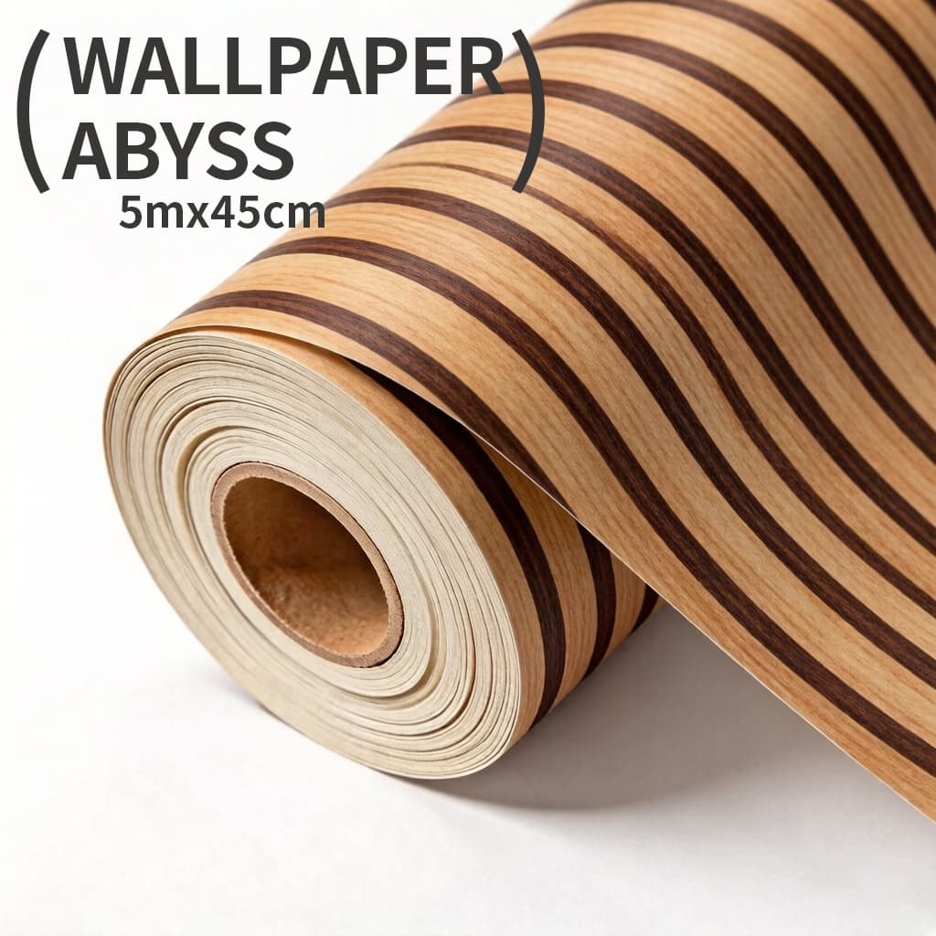 Papel De Parede Adesivo Ripado Madeira 5m x 45cm Autocolante Impermeável para Sala Quarto Móveis Cozinha