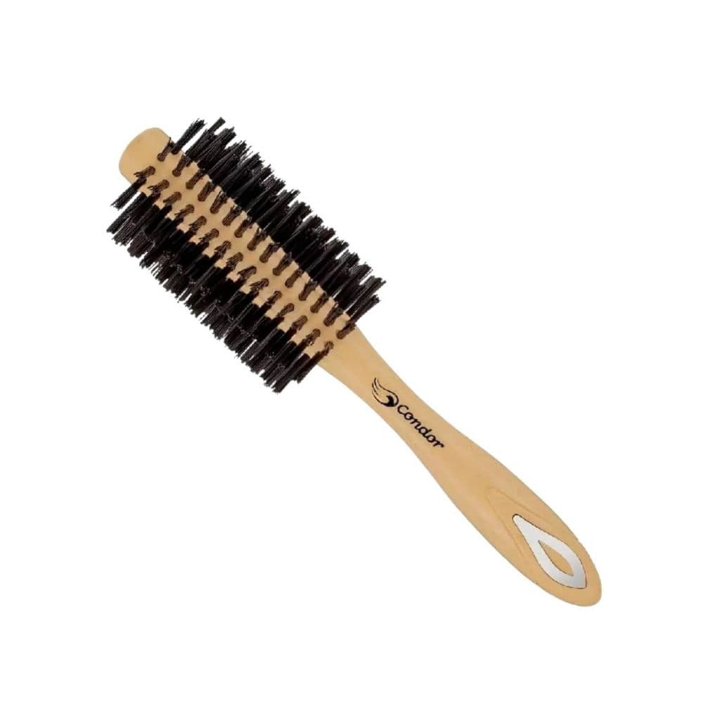 Escova de Cabelo Profissional Condor Madeira Redonda – Secagem e Modelagem