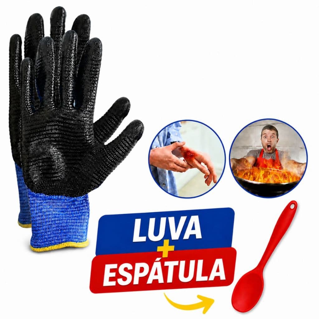 Luva Para Churrasco + Espátula de Silicone Incluso