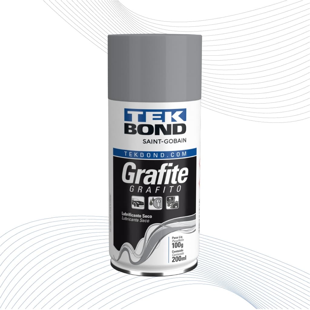 Grafite Spray TekBond - Lubrificante a Seco - Alta Performance - Anti Atrito e Ferrugem - 200ml/100g