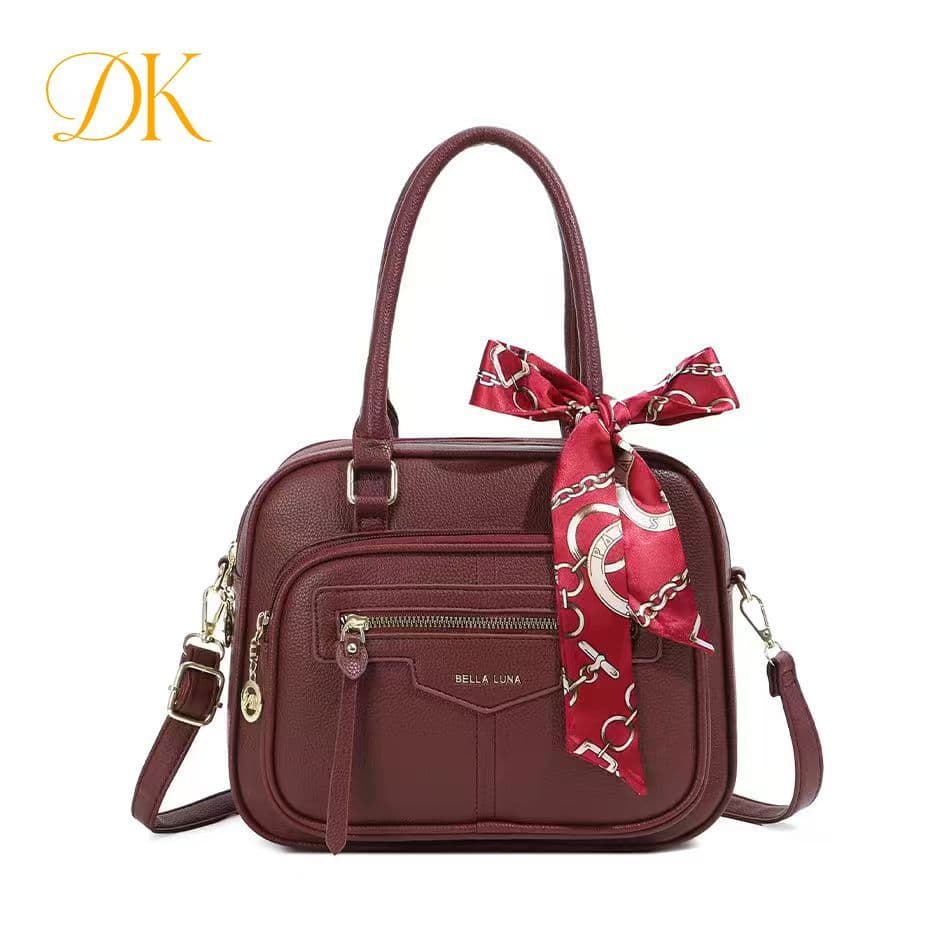 DUKE Bolsa Feminina Grande Capacidade com Echarpe PU, Múltiplos Compartimentos. Ideal para Trabalho e Dia a Dia-DEC6187