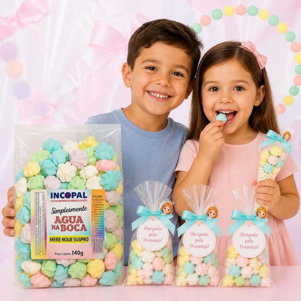 200 Mini Suspiro p/ Lembrancinha - 1 Pacotes de 140g Incopal