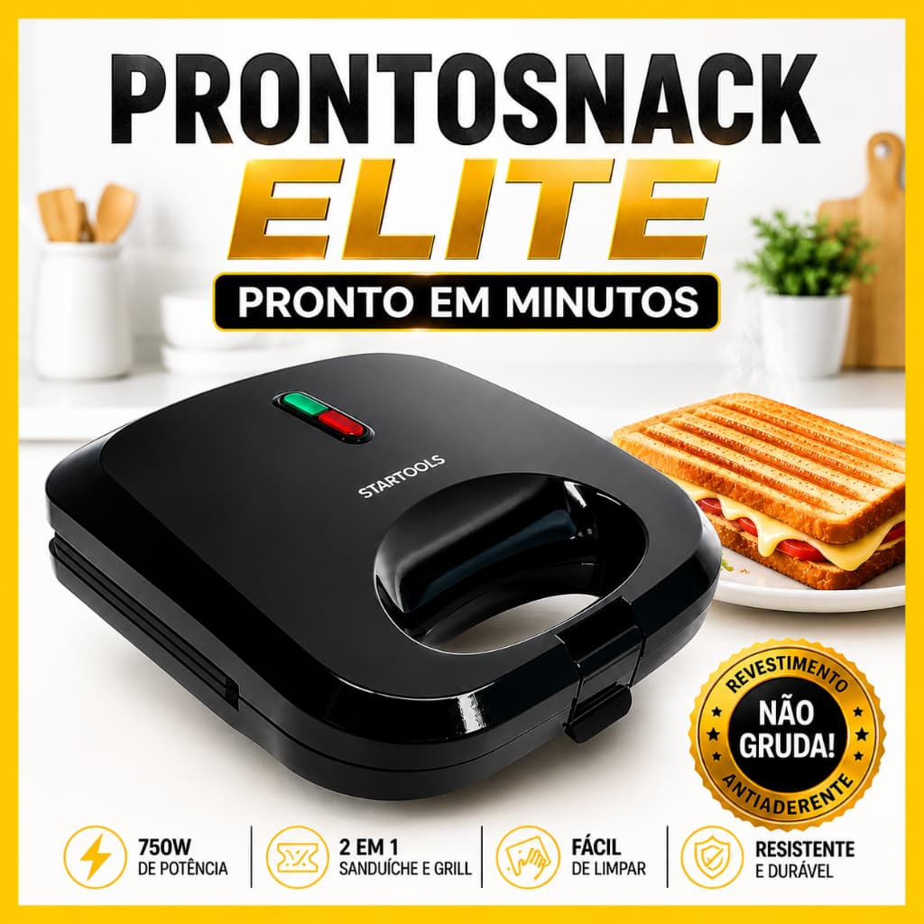 Sanduicheira Grill Elétrica Antiaderente Prensa Dupla 750W Grill Portátil 127V