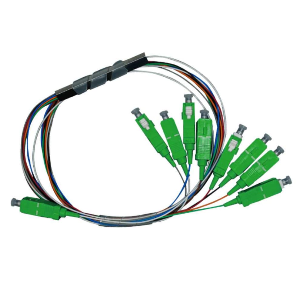 Kit 10 unid. Splitter 1x8 Fibra Óptica APC Color