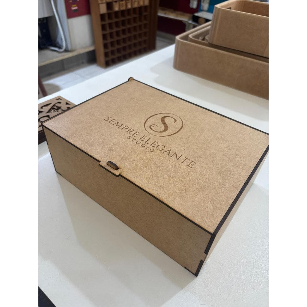Caixa C/ gravação ou S/ gravação em mdf 3mm, caixa em mdf, caixa personalizada 25x18x9