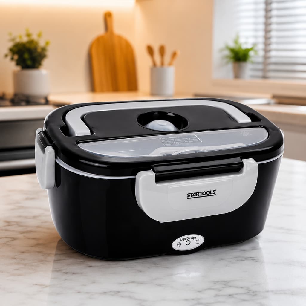 Marmiteira Elétrica Bivolt 1,5L Marmita Térmica Portátil Sem Água Com Colher