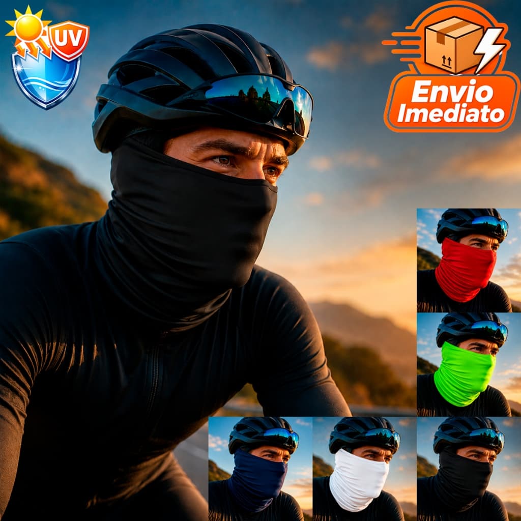 Bandana Pescoceira Colorida Ciclismo Esporte Ar Livre Aventura Proteção Uv50+