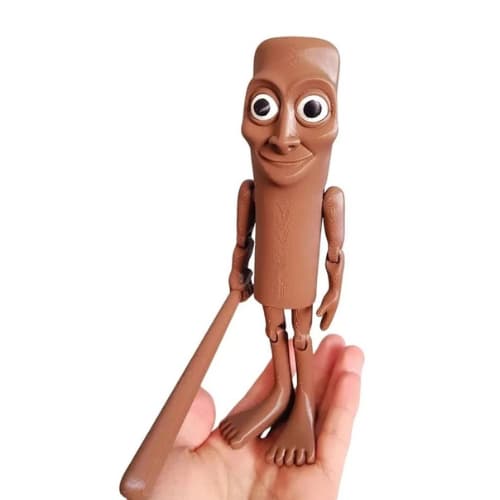 Boneco "Tung Tung Tung Sahur" Articulado – Meme do Pau com Taco Impressão 3D Divertida