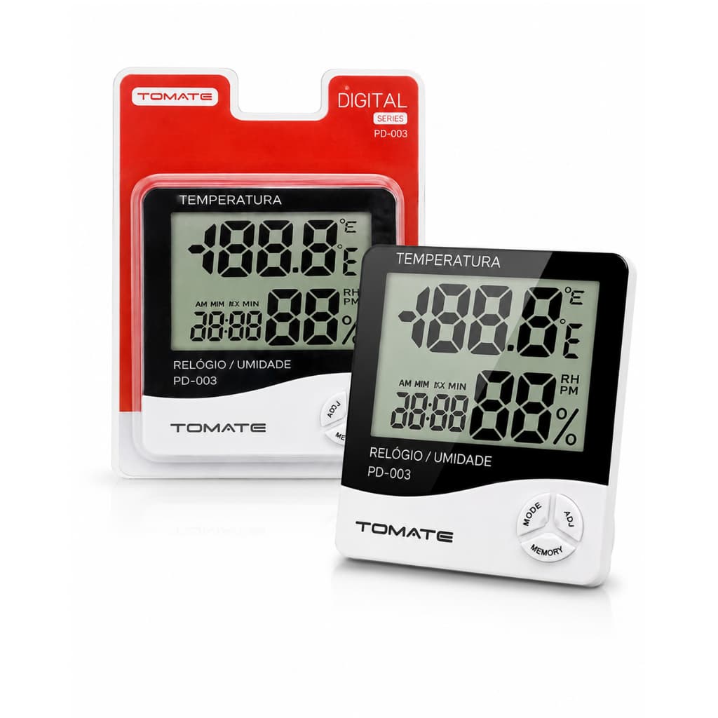 Termo-Higrômetro Digital Tomate PD-003 Medidor Temperatura E Umidade