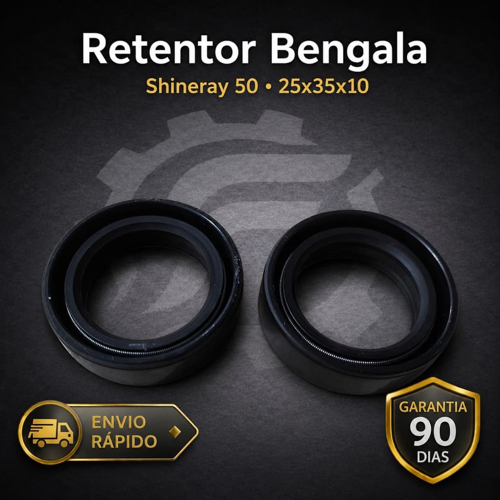 Par Retentor Bengala Shineray 50 XY50 XY50Q 25x35x10