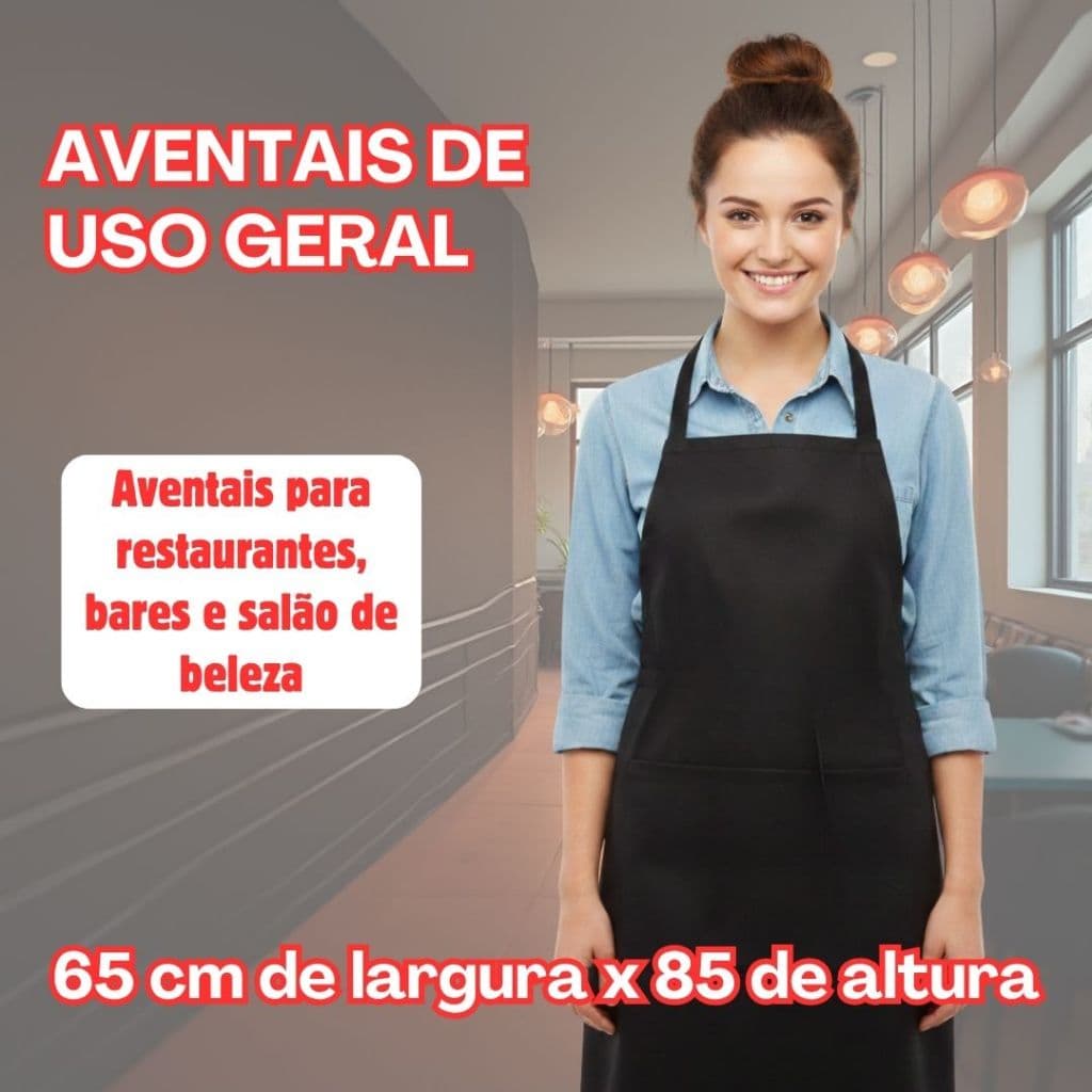 Kit 2 Aventais Oxford/Avental com bolso/ Avental Unissex /Avental com Regulagem/ Oxford/Avental
