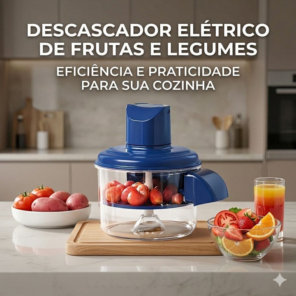 Descascador Elétrico Automático USB Multifuncional Frutas Legumes Alho Sem Fio Portátil Premium