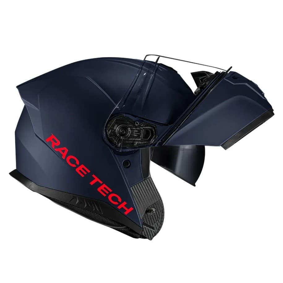 CAPACETE RACE TECH SIGNAL AZUL FOSCO ARTICULADO ROBOCOPY NOVO ORIGINAL LANÇAMENTO COM VISEIRA SOLAR