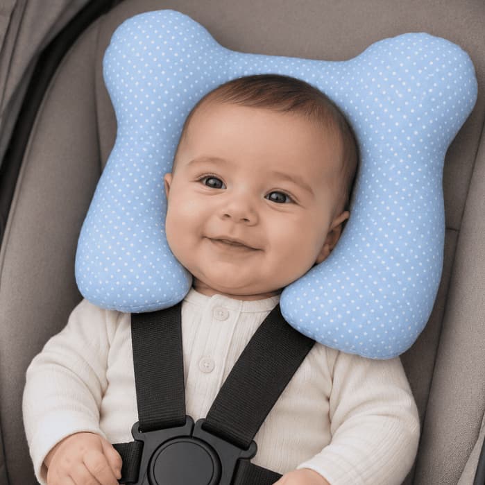 Apoio Pescoço Estampado Menino/Menina Viagem Bebê Conforto Cadeirinha Almofada Fofinho Macio - 01 Peça