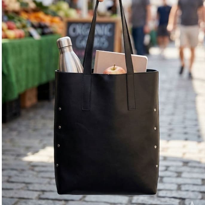 Bolsa Feminina Grande Elegante Casual Espaçosa Sintética Alta Qualidade Dia a Dia Tote