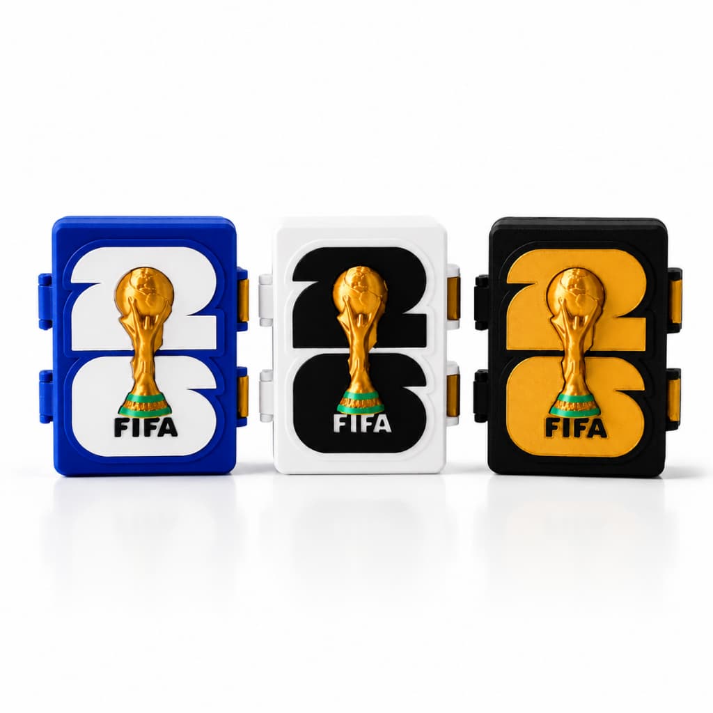Caixa Porta Figurinhas Copa 2026 Organizador Colecionador Futebol Com Divisorias